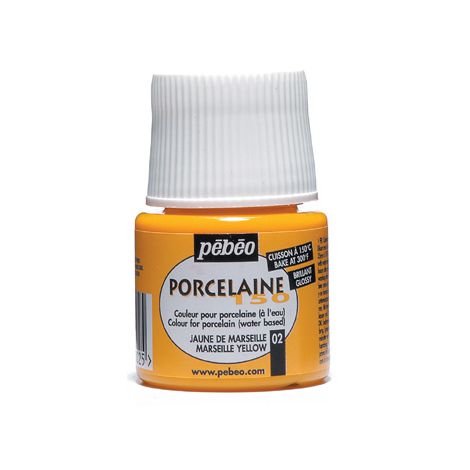 Farba do porcelany/szkła/ceramiki Pebeo Porcelaine150, 02 Marseilles Yellow